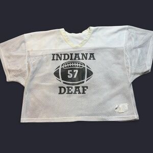 Vintage Russell Athletic Indiana Deaf school mesh football jersey size XL